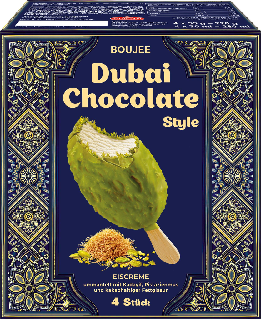 BOUJEE DUBAI Chocolate Style Ice Cream 280 ml