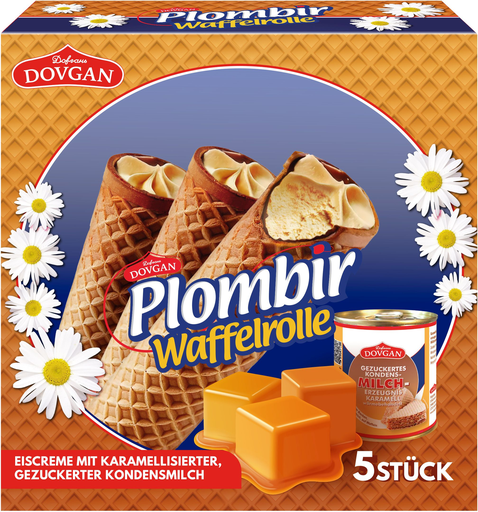[4032549048843] PLOMBIR Waffelrolle ice cream condensed milk 300 g