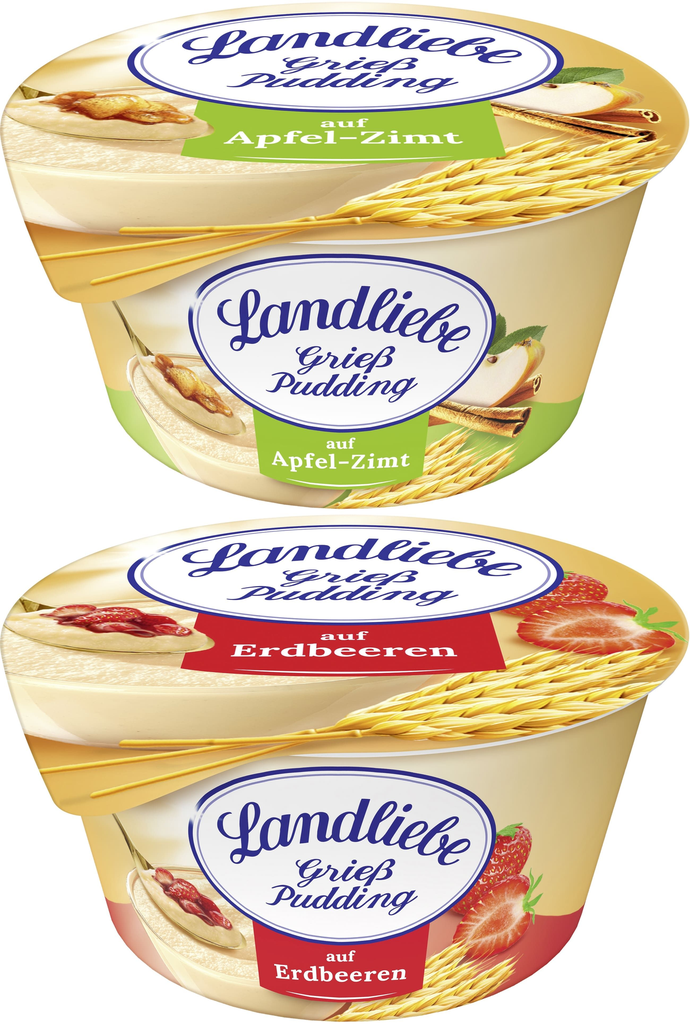 LANDLIEBE Grießpudding 2 varieties 8 x 150 g