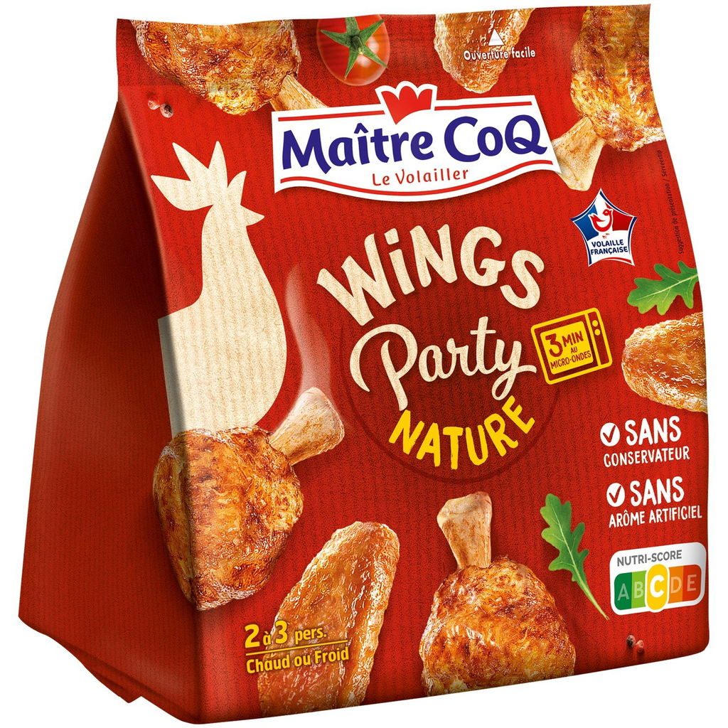 MAITRE COQ Wings Party Chicken Wings and Drumettes Nature 400 g