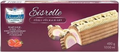 [4260139026074] CRISTALLO Eisrolle Bûche Glacée Vanille Chocolat Fraise 1000 ml