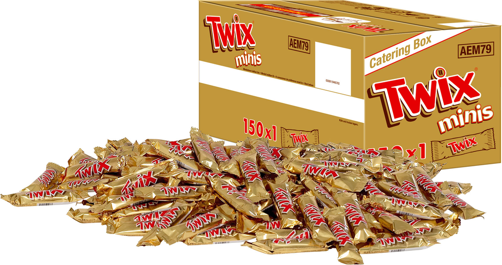TWIX Barras de chocolate Minis 150 x 20 g