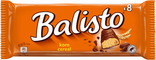 [5000159472852] BALISTO Korn Barres aux céréales et chocolat au lait 8 x 18,5 g