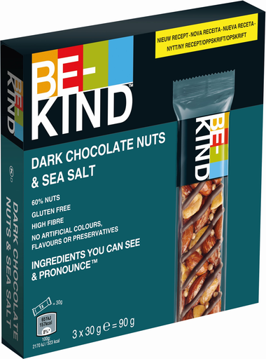 [5000159532969] BE-KIND Barrita Chocolate Negro Almendras y Sal Marina 3 x 30 g