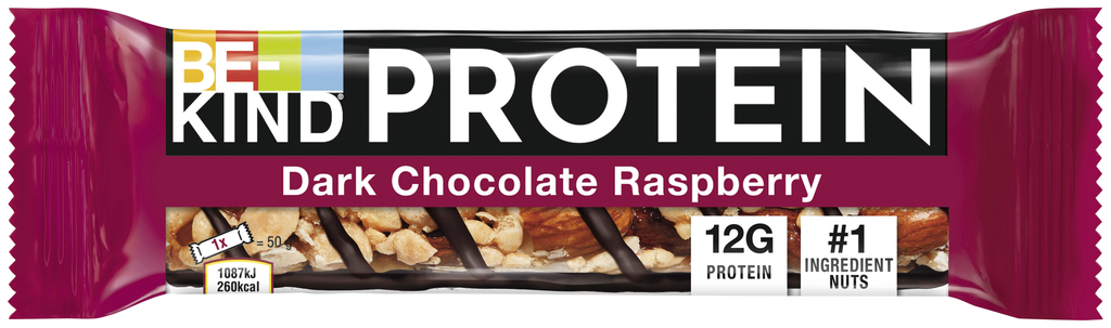 BE-KIND Protein Barra de chocolate negro e framboesa 50 g