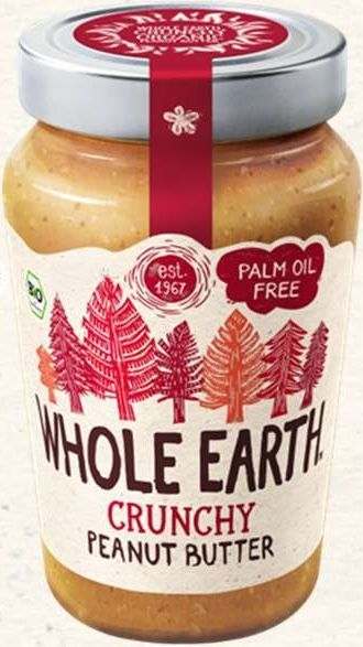 WHOLE EARTH Manteiga de amendoim Crunchy 340 g