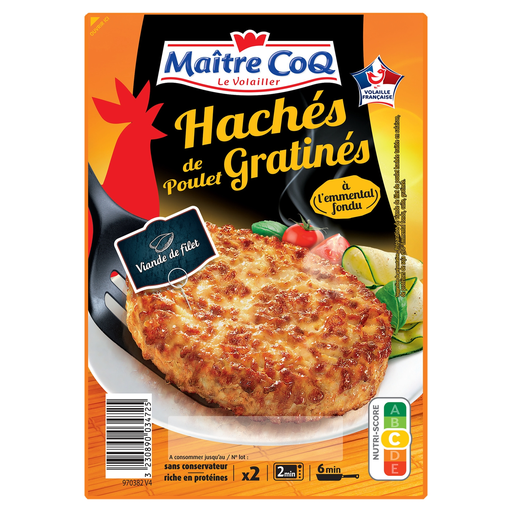 [3230890034725] MAITRE COQ Gratinéed Minced Chicken 180 g