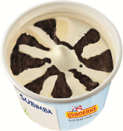 [5412121053271] IJSBOERKE Subimba Dame Blanche Crème glacée vanille et chocolat 24 x 95 ml