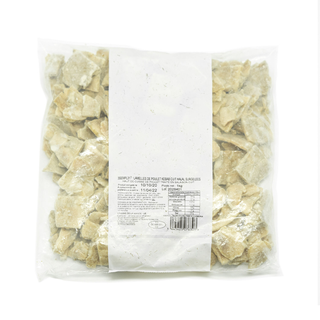 MAITRE COQ Lamelles kebab cuites halal 1 kg