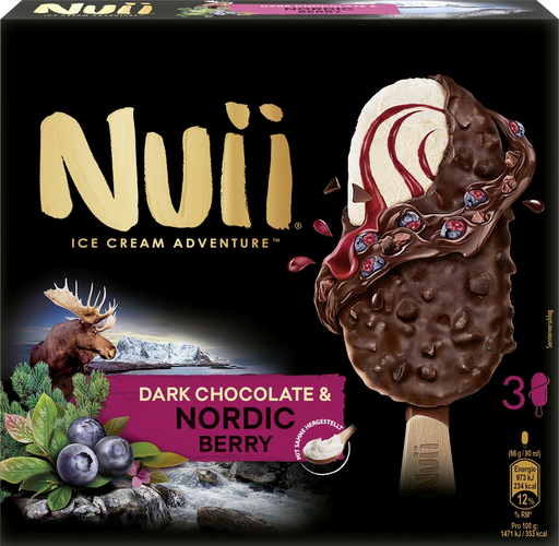 [5900130030791] NUII Gelado Dark Chocolate & Nordic Berry 3 x 90 ml