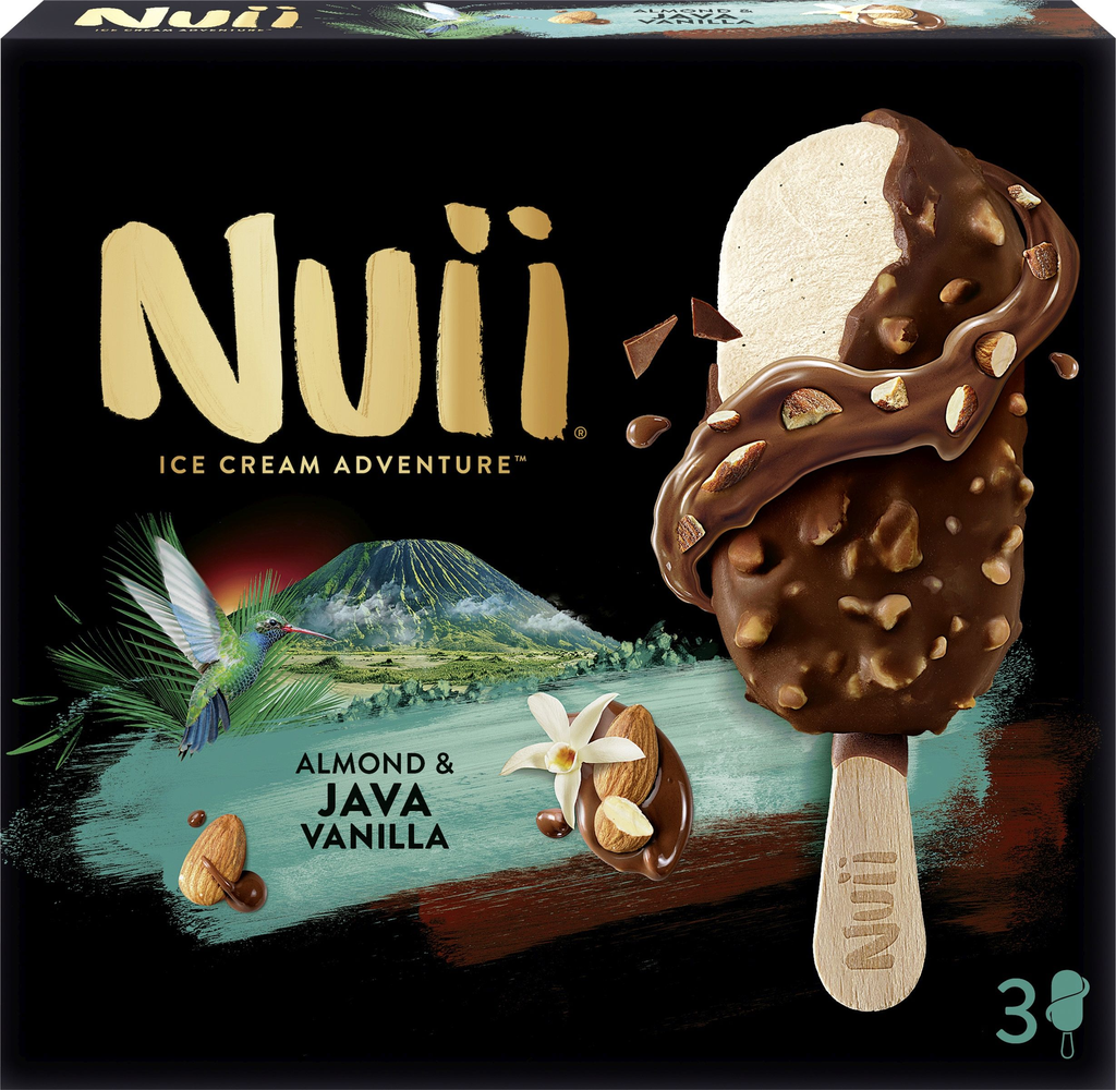 NUII Bâtonnets glacés Almond & Java Vanilla 3 x 90 ml