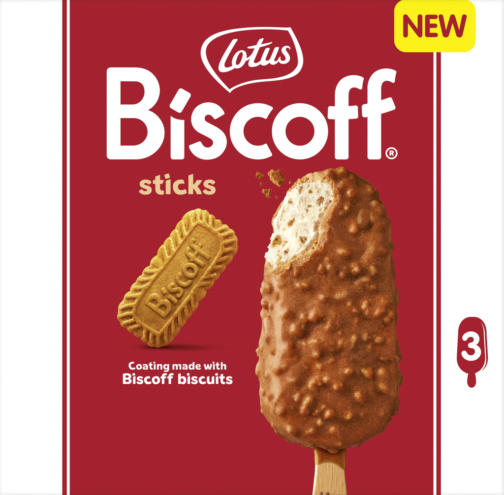 LOTUS Biscoff Stick Bombones helados 3 x 90 ml