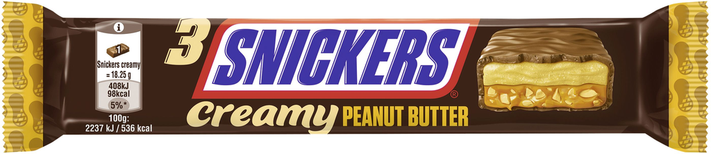 SNICKERS Creamy Peanut Butter Trio 54.75g