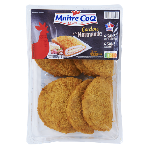 [3230890736193] MAITRE COQ Chicken cordon bleu Normandy style 800 g