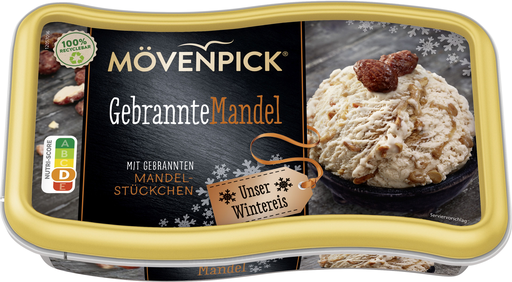 [7613035248014] NESTLE Mövenpick Glace Gebrannte Mandel 850 ml
