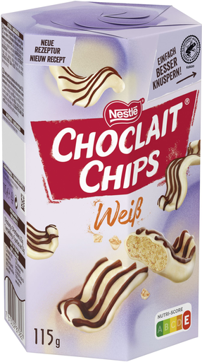 [7613039875827] NESTLE Choclait Chips White 115 g