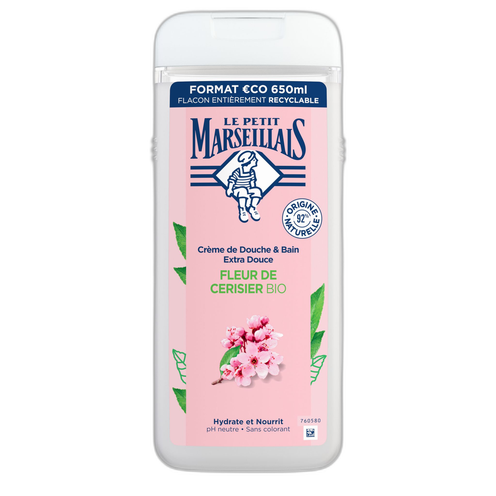 Le Petit Marseillais Creme De Banho & Duche Extra Suave Flor De Cerejeira Orgânica 650Ml