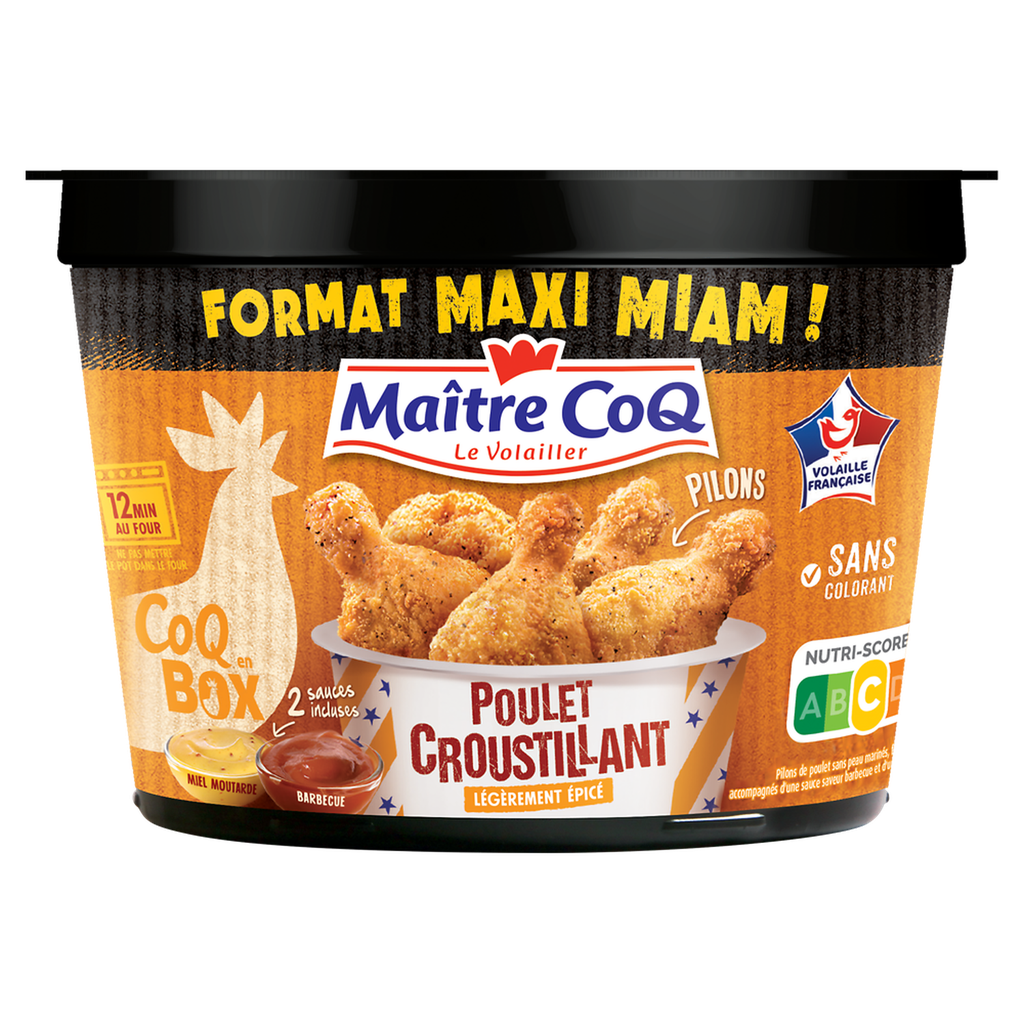 MAITRE COQ Caixa de frango estaladiço ligeiramente picante 585 g