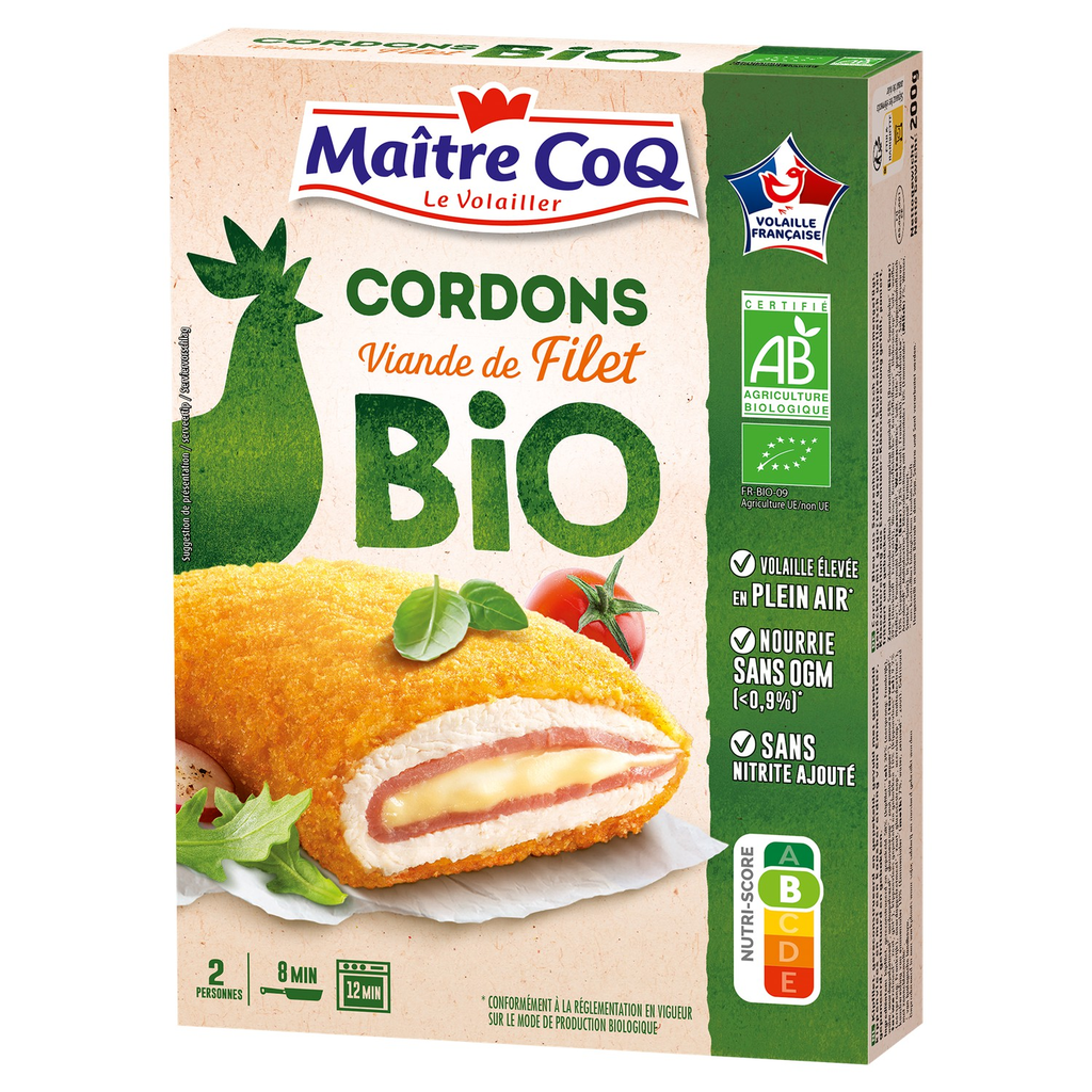 MAITRE COQ Cordon Bleu Bio, 2 peças, 200 g