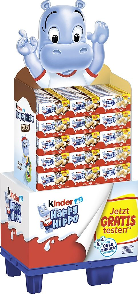 FERRERO LIMITED Kinder Happy Hippo Cacao & Haselnuss, Display 150Pcs