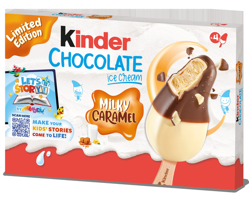 [8000500467183] KINDER Ice Cream Sticks Chocolate Caramel and Milk 4 sticks