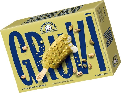 [8005840008928] SAMMONTANA Gruvi Pistachio Ice Cream Sticks 4 x 75 ml