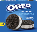 OREO Ice Cream Sandwich Vanilla Cocoa Biscuits, box of 4 pieces