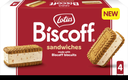 LOTUS Ice Cream Sandwich Vanilla Caramelized Biscoff Biscuits 4-pack