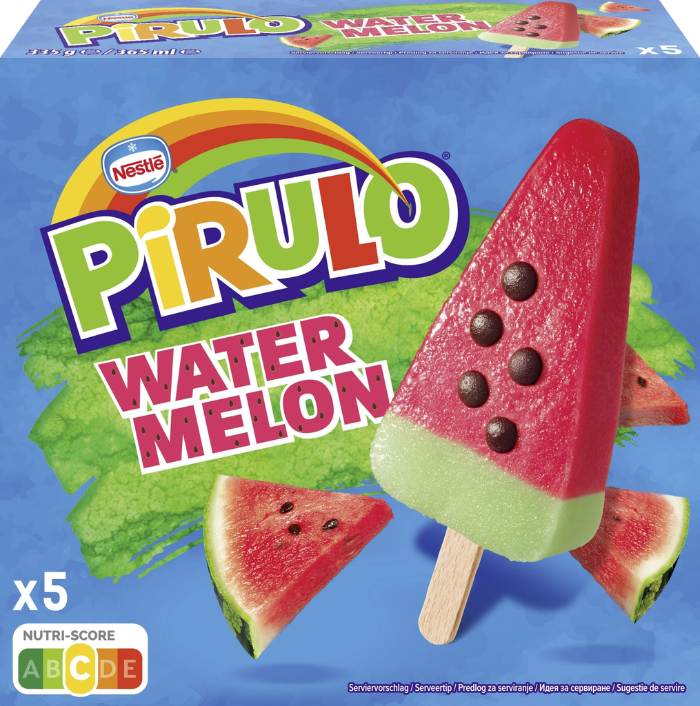 PIRULO Gelo de água watermelon 5 gelados de 70 ml