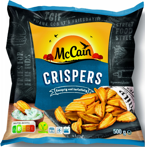 [8710438112764] MCCAIN Crispers Batatas em forma de V panadas 1000 g