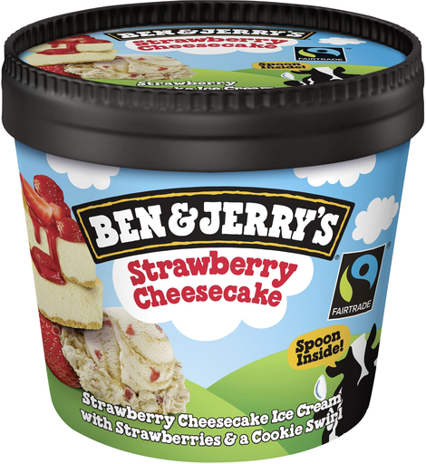 [8711200859306] BEN & JERRY'S Strawberry Cheesecake Ice Cream 100 ml