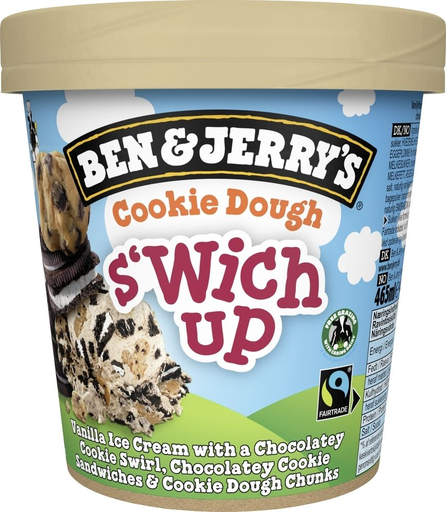[8711327371682] BEN & JERRY'S Glace Cookie Dough S'Wich Up 404 g