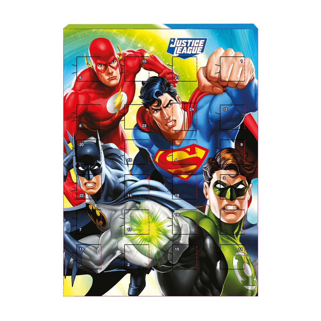 BIP FRANCE Calendario de Adviento Infantil Chocolate con Leche Justice League 75 g