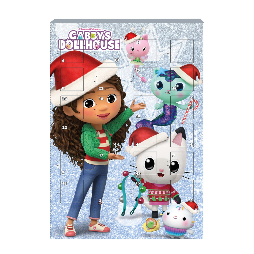 BIP FRANCE Calendrier de l'Avent Enfants Chocolat au Lait Justice League Gabby's Dollhouse 75 g