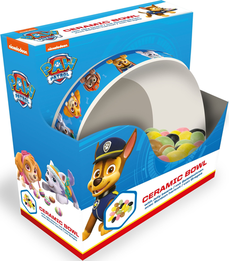 [8714786321151] BIP FRANCE PAW PATROL Bol céramique avec bonbons haricots et surprises 80 g