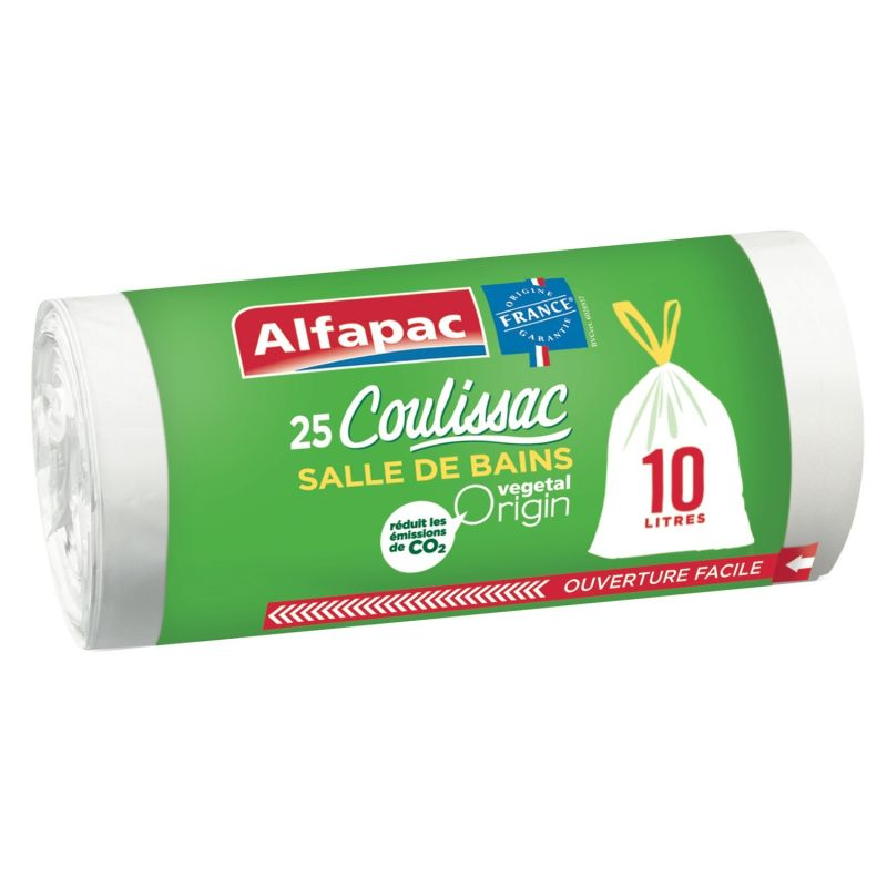 AL'APAC Bolsas de Basura Coulissac Baño 25 Bolsas 10 L
