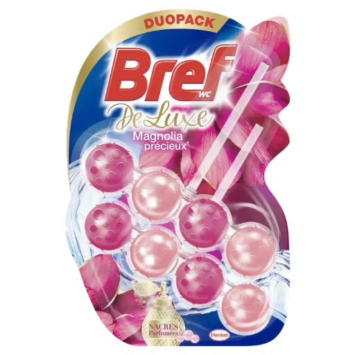 [3178041351690] BREF DeLuxe Precious Magnolia Toilet Block, 2-pack