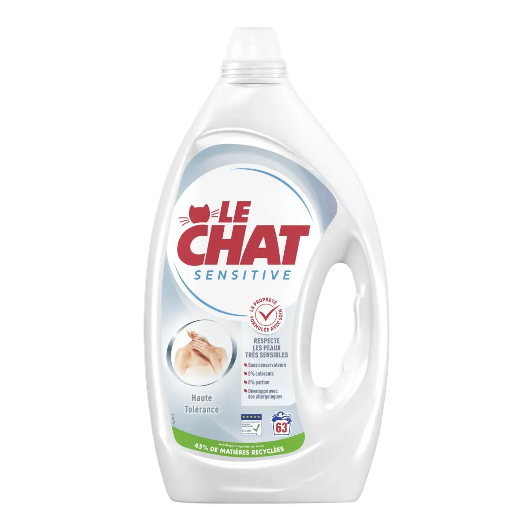 [3178041361798] Le Chat Lessive Liquide Sensitive 0% 63 Lavages 2,835L