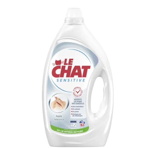 [3178041361798] LE CHAT Detergente líquido 0% sensitive 2.835 L