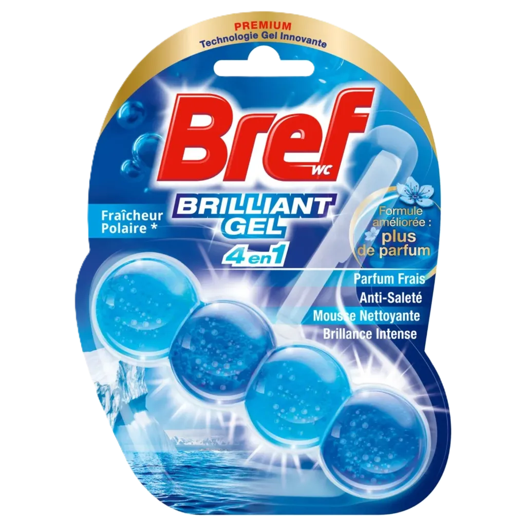 [3178041355995] Bref Wc Bloc Wc Brillant Gel Fraîcheur Polaire 1 Bloc