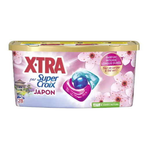 [3178041364300] SUPER CROIX Detergente en cápsulas Japón flor de cerezo y té verde 28 cápsulas