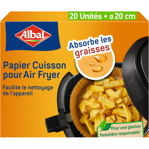[4008871220332] ALBAL Air fryer baking paper 20 sheets