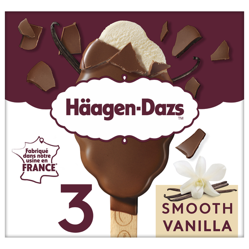 [3415587546013] HAAGEN-DAZS Gelado em pau Smooth Vanilla 3x80ml