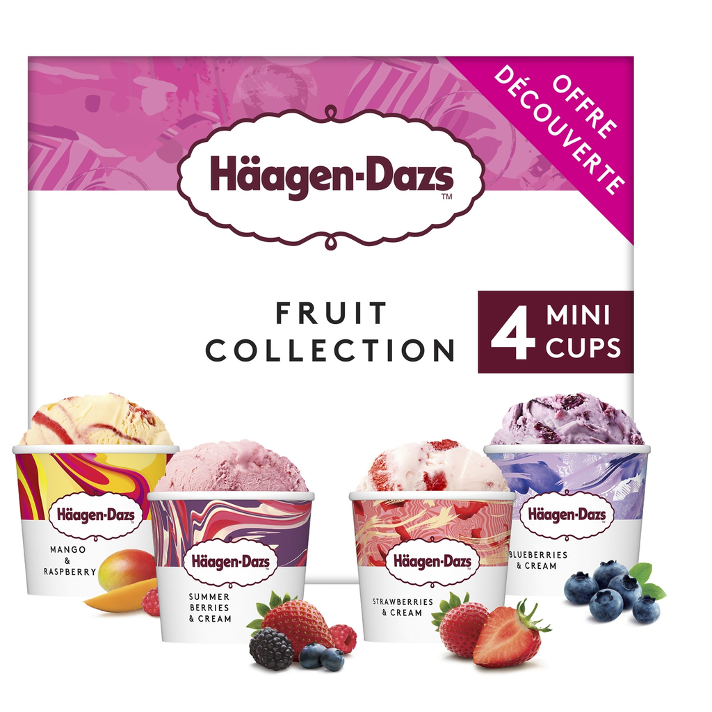 HAAGEN-DAZS Mini Ice Cream Fruit Collection 326 g