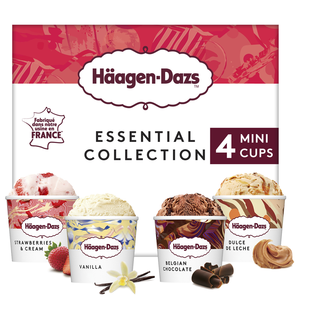 HAAGEN-DAZS Glace collection mini cups x4 324 g