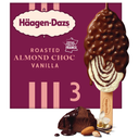 HAAGEN-DAZS Vanilla ice cream with chocolate sauce and almond coating 3 sticks