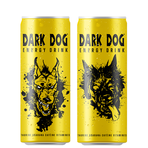 [3244851000711] DARK DOG Energy Drink Flavored Caffeine Guarana Taurine Vitamins 25 cl