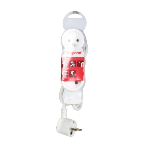 [3245060500511] LEGRAND Power strip 3 outlets 1.5m Grey/White per unit