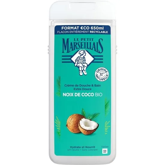 Le Petit Marseillais Creme De Banho & Duche Extra Suave Coco Orgânico 650Ml