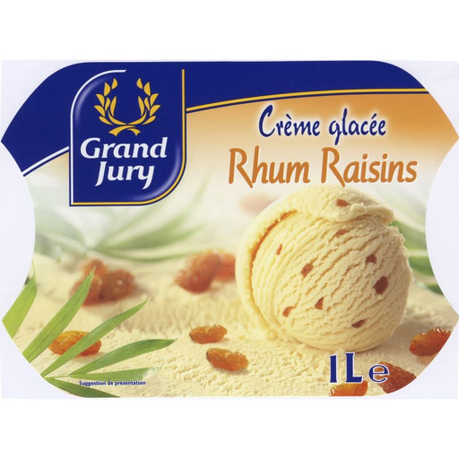 [3245390036605] GRAND JURY Helado de Ron con Pasas 1 L